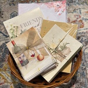 Elegant Greeting Card Set with Ribbon